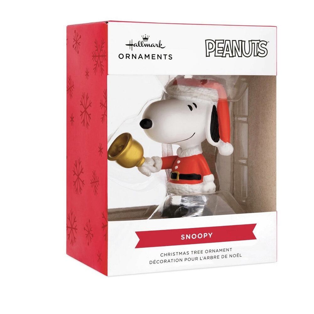 Hallmark Christmas Ornament Peanuts Snoopy Bell Ringer New